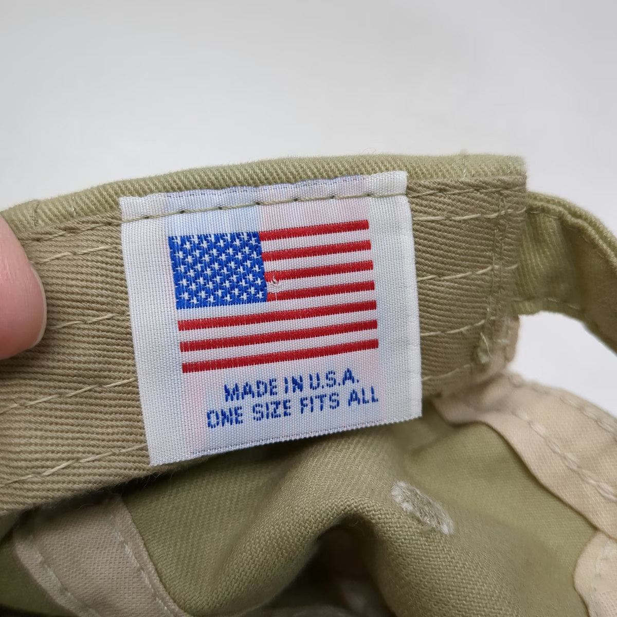 National Guard Eagle Baseball Cap Beige One Size Made in USA Slideback Hat