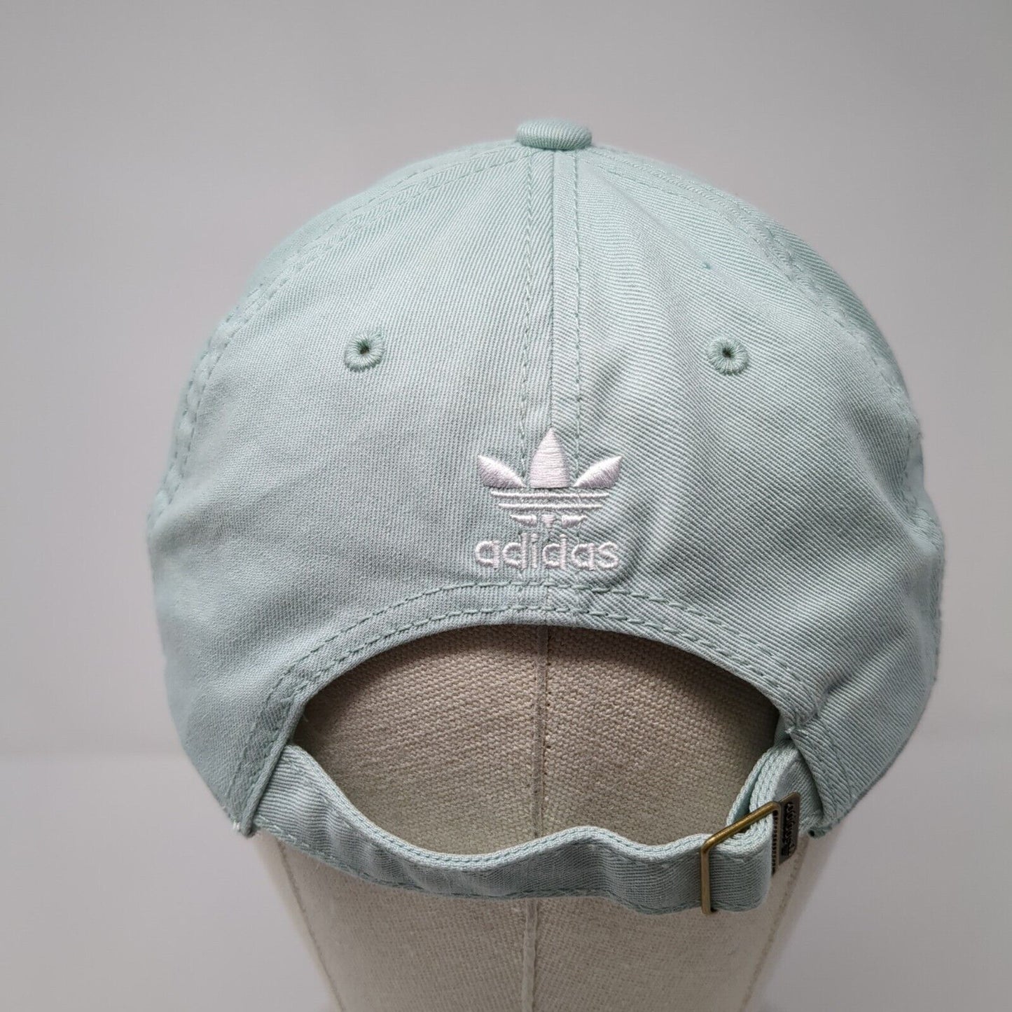 Adidas Trefoil Slideback Hat Green One Size Solid Embroidered 6 Panel