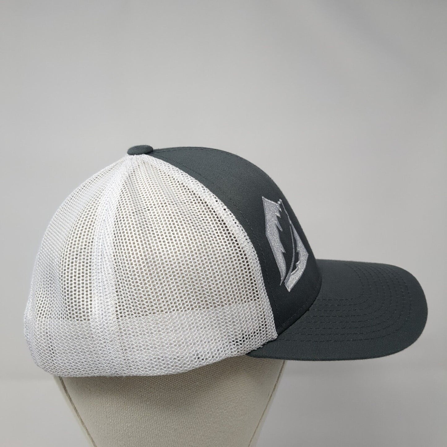 Pacific Headwear Snapback Trucker Hat Gray One Size Embroidered Logo