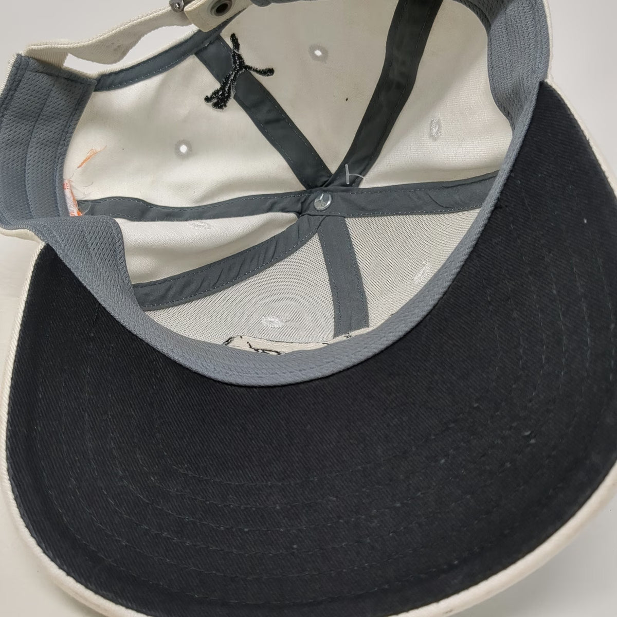 Puma Baseball Cap White One Size Adjustable Hat Script Patch Embroidered Logo