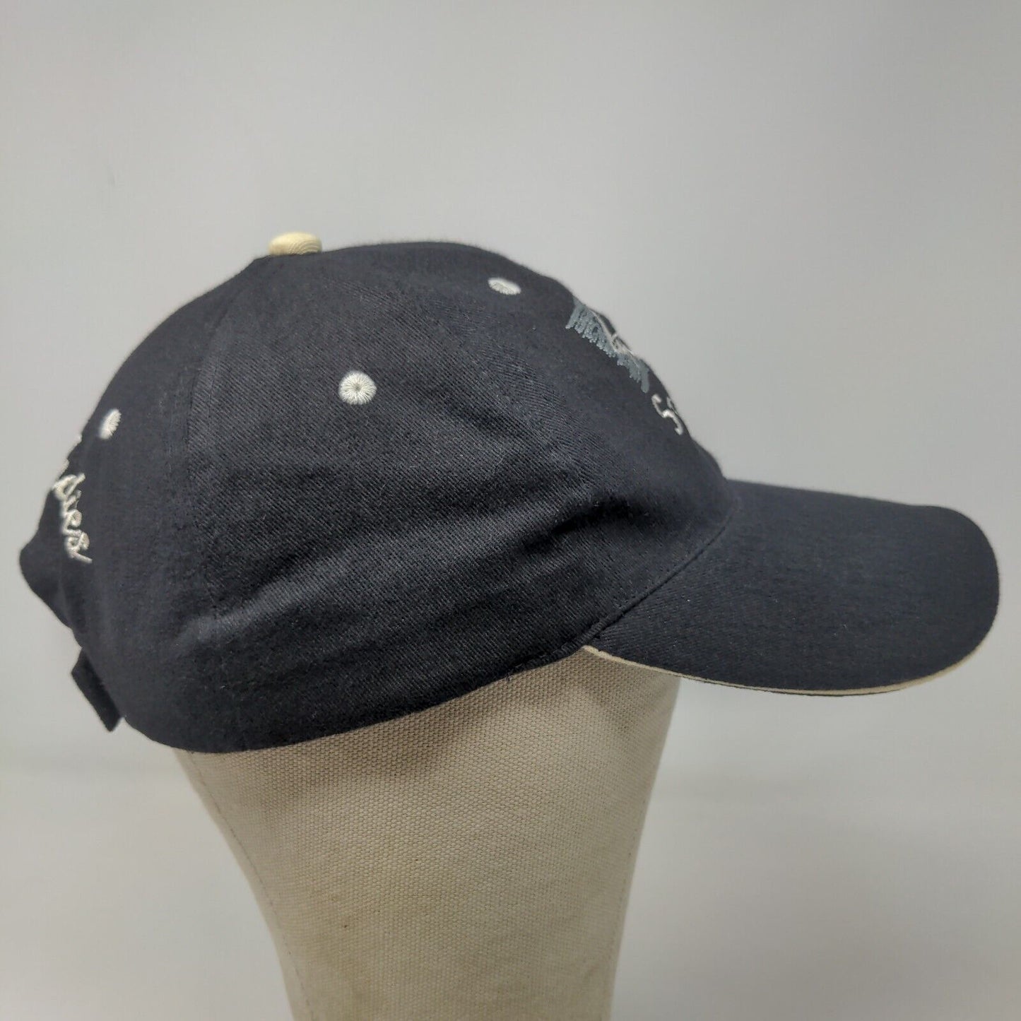 Rima Men's Strapback Hat Black Embroidered St. Kitts West Indies Logo