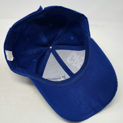 Blue Baseball Cap One Size Greece Flag Vertical Logo Strapback Travel Hat