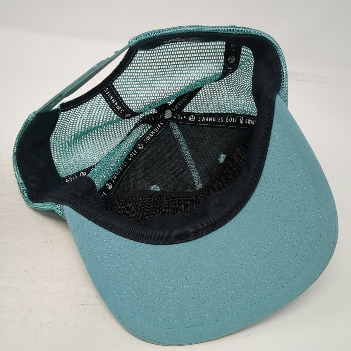 Swannies Golf Trucker Hat Blue One Size Mesh Back Rope Snapback Celebrate Pars