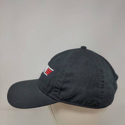 Top Gun Slideback Hat Black OSFM Adjustable Embroidered Vented Holes 6 Panel
