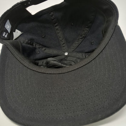 TaylorMade 5 Panel Black One Size Golf Snapback Rope Distressed Logo Patch Hat