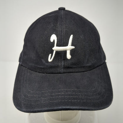 H Mission Valley Slideback Hat Black One Size Adjustable Leather Strap