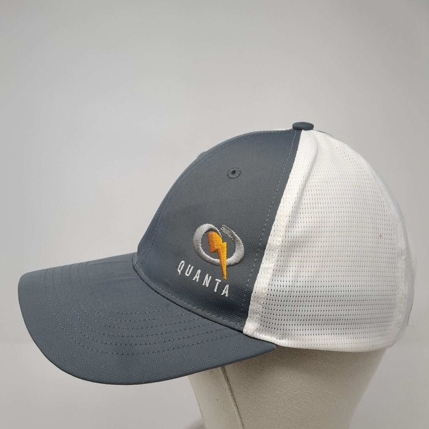 Quanta Strapback Hat Gray M/L Adjustable Embroidered Breathable Richardson