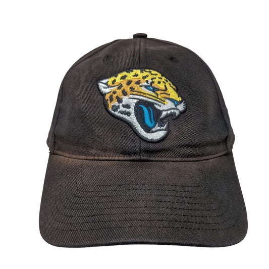 OTS Men's Strapback Hat Black OSFM Embroidered Jacksonville Jaguars Logo NFL