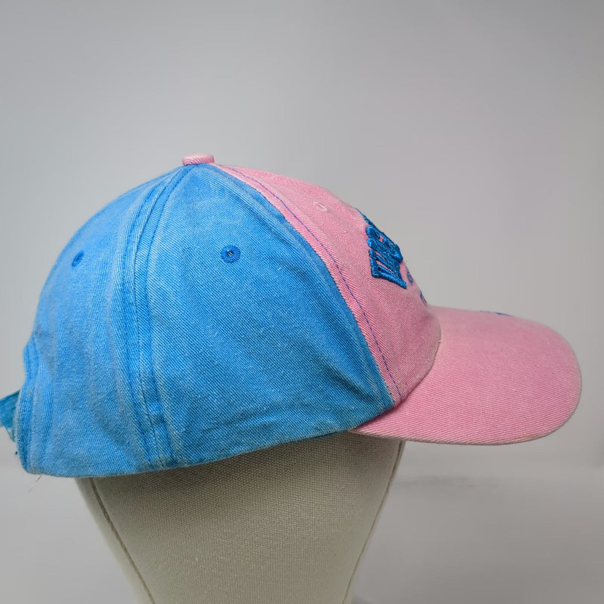 Lucky 7 Virginia Beach Pink Blue One Size Baseball Cap Anchor Strapback Hat Logo