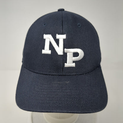 NP Fitted Hat Blue S/M Flexfit Embroidered Vented Holes 6 Panel Richardson