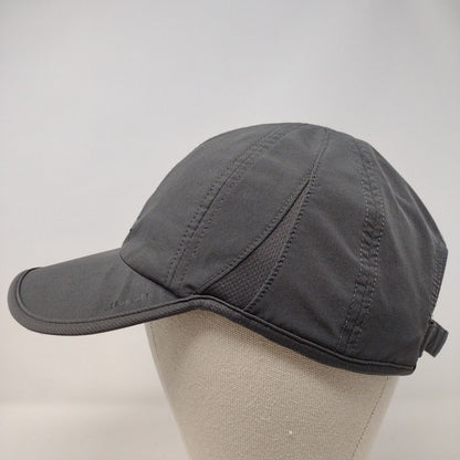Adidas Aeroready Strapback Hat Gray OSFA Adjustable 3 Stripes Solid