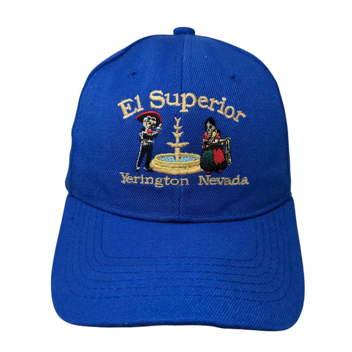 El Superior Yerington Nevada Strapback Hat Blue OSFA Adjustable Embroidered
