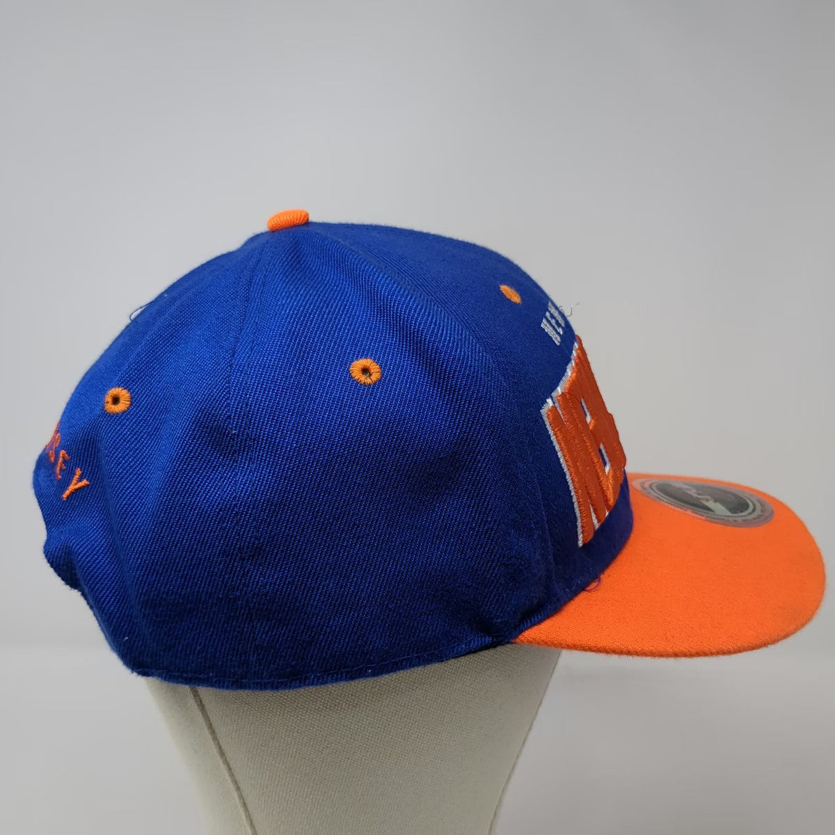 T&T Snapback Blue Orange One Size Hat New Jersey 3D Embroidery Under Brim Logo
