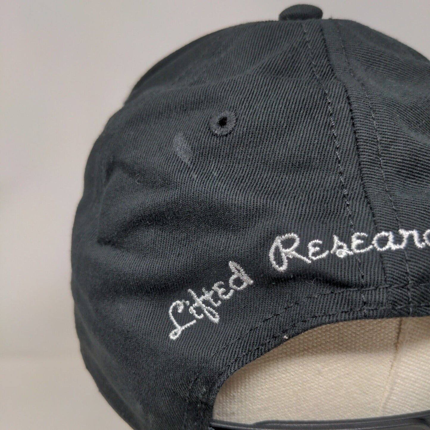 LRG Lifted Research Group Snapback Hat Black OSFM Adjustable Embroidered 6 Panel