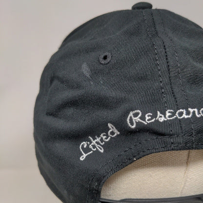 LRG Lifted Research Group Snapback Hat Black OSFM Adjustable Embroidered 6 Panel