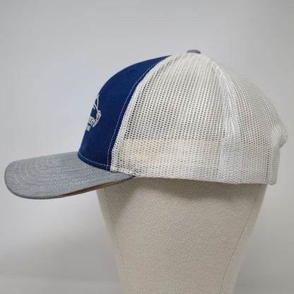 Richardson Trucker Hat Blue One Size Fishing Mountains Mesh Snapback Outdoor