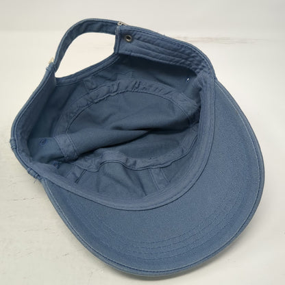 Roxy Army Cap Blue One Size Adjustable Slideback Cotton Heart Logo Cadet Hat