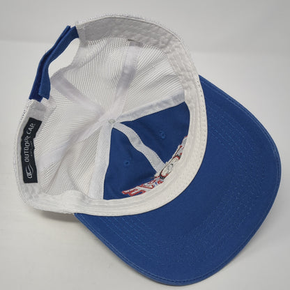 2021 More 100% Strapback Trucker Hat Blue OS Adjustable Mesh Back Outdoor Cap