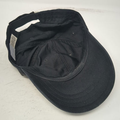 Nike Baseball Cap Black Strapback Embroidered Swoosh Logo Cotton Hat Vintage