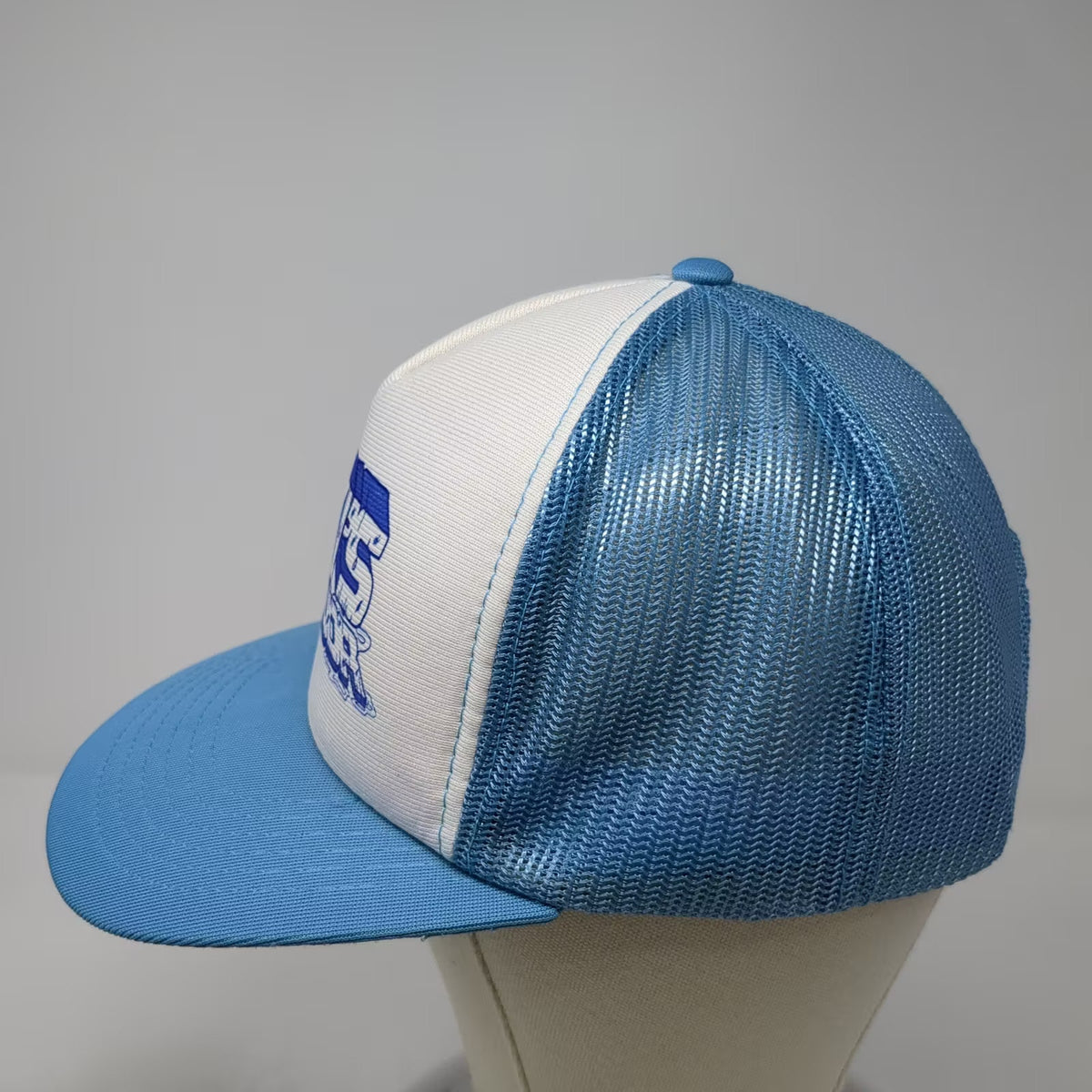 Young An Skips Liquor Trucker Hat Blue White One Size Foam Front Snapback
