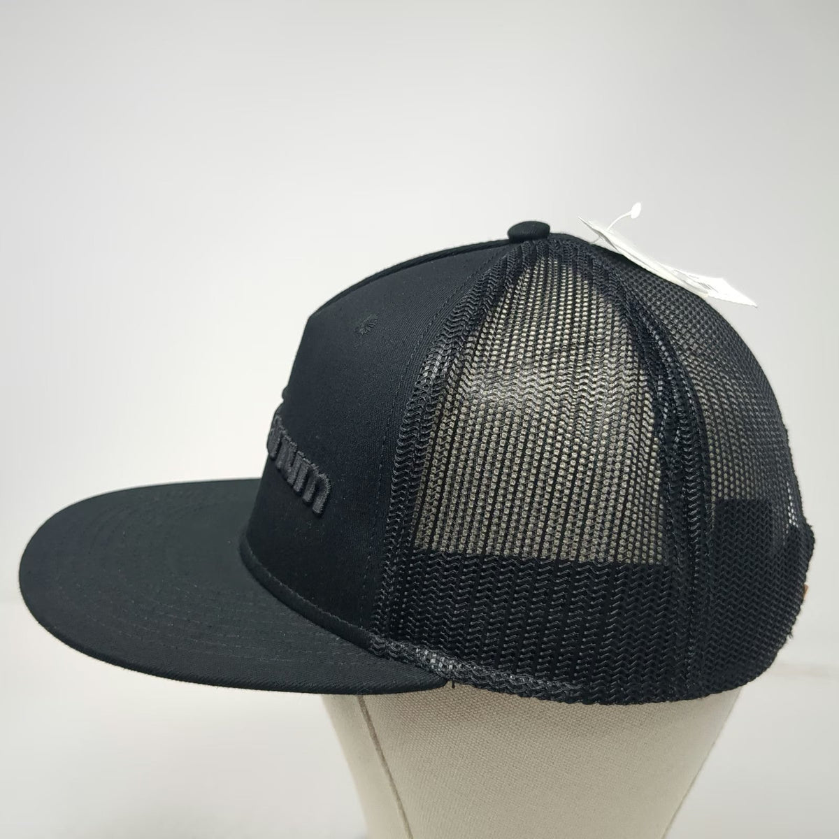 Illuminarium Trucker Hat Black 5 Panel Flat Bill Mesh Back Snapback W/Tags
