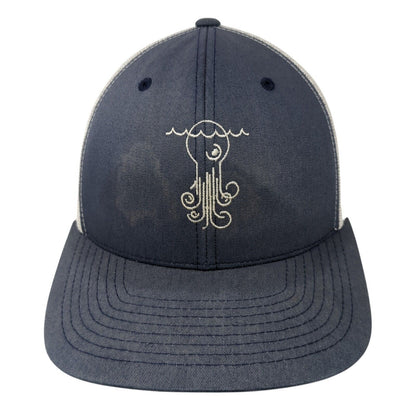 The Classics Yupoong Snapback Trucker Hat Blue One Size Adjustable Mesh Back