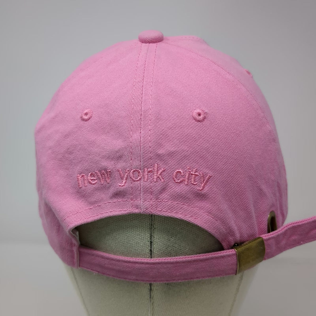 Pink One Size Baseball Cap New York Est 1625 City Cotton Embroidered Hat