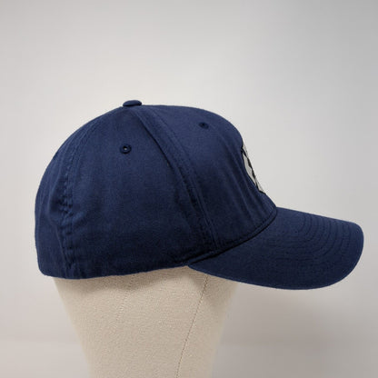 LCCC Fitted Hat Blue L-XL Embroidered Logo Stretch Flexfit Yupoong