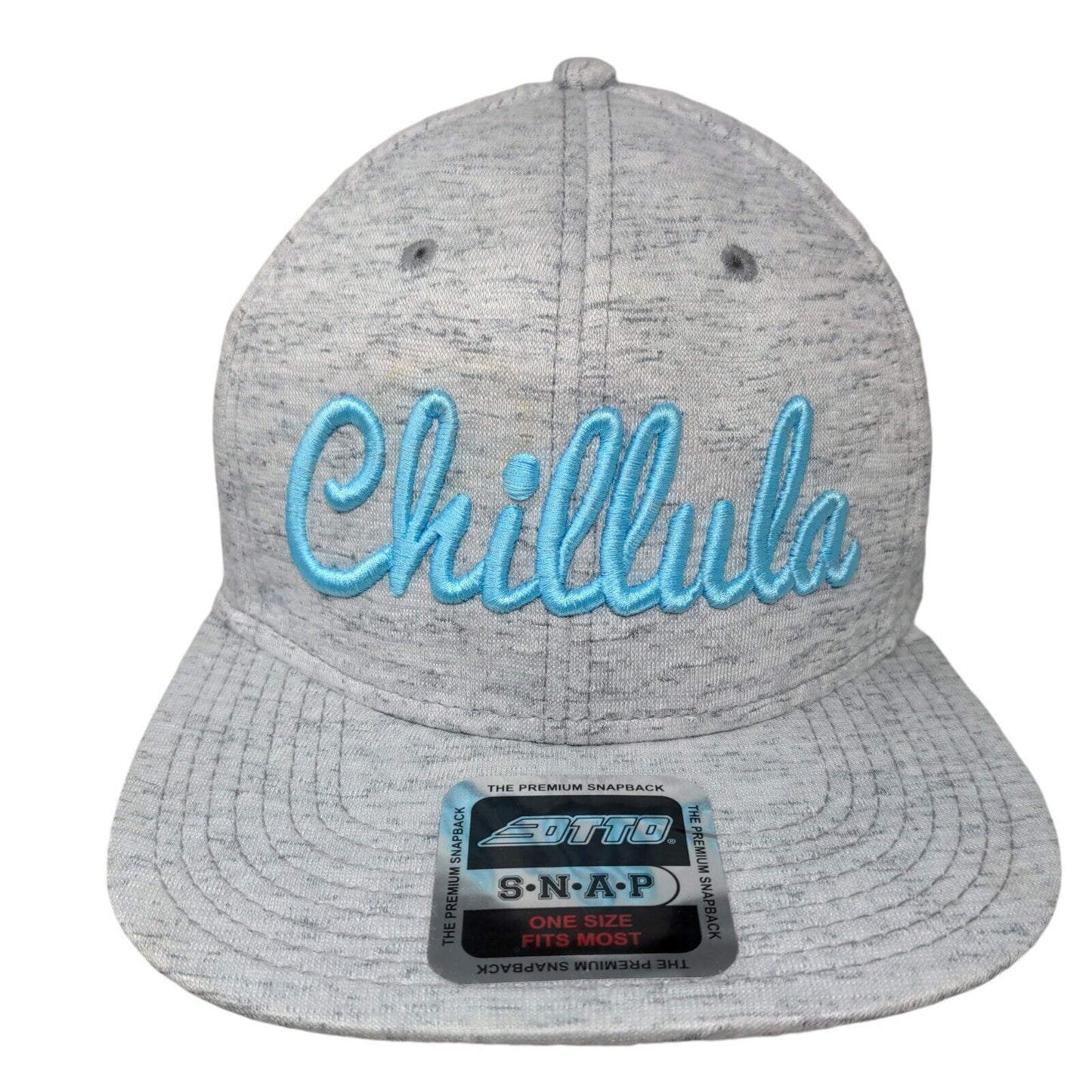 Chillula Snapback Hat Gray OSFM Adjustable Embroidered 6 Panel Comfy Otto