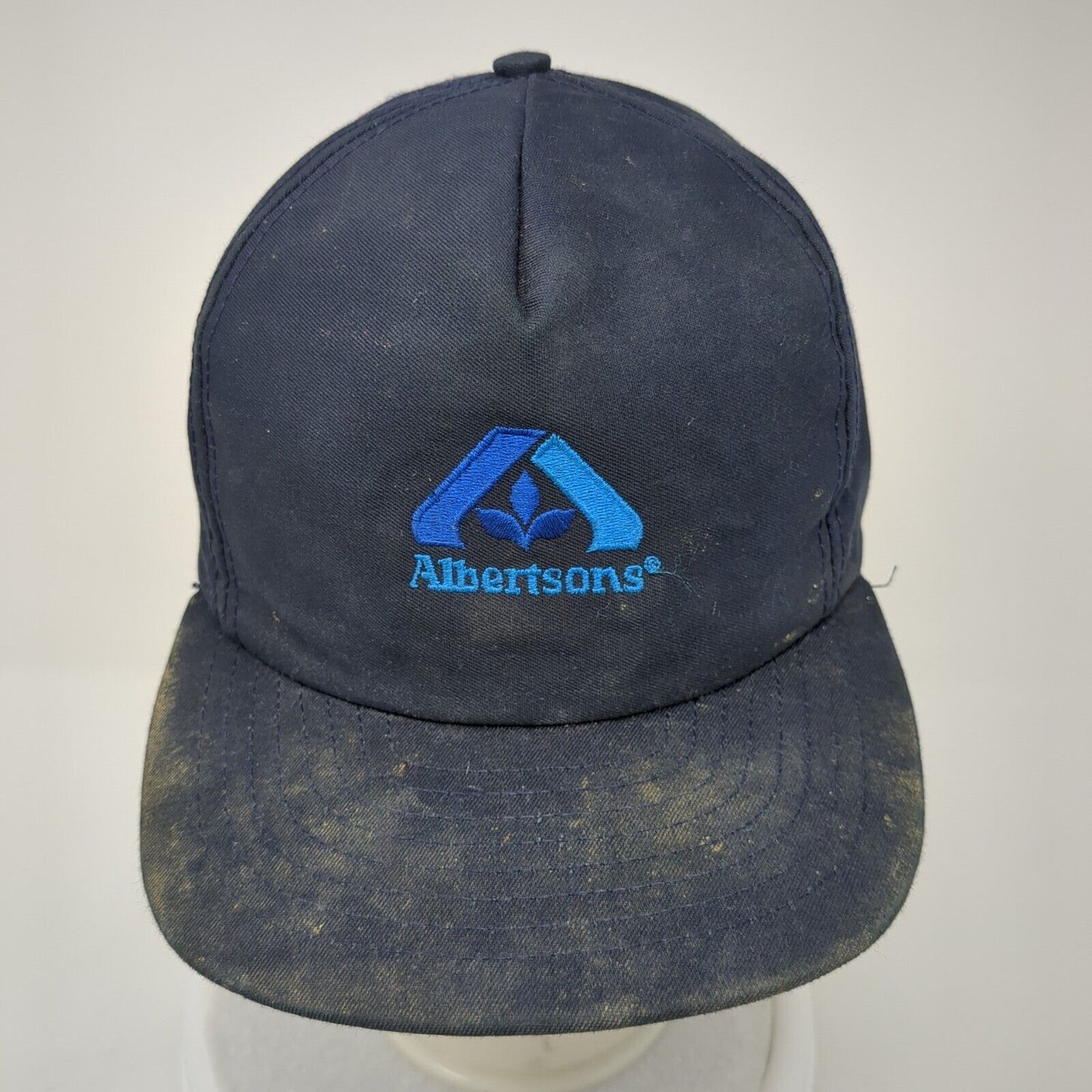 Albertsons Snapback Hat Blue One Size Adjustable Embroidered Cintas