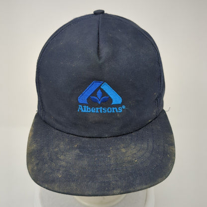 Albertsons Snapback Hat Blue One Size Adjustable Embroidered Cintas
