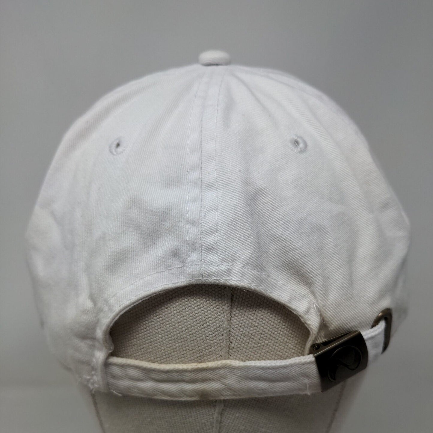 Newhattan Slideback Hat White OSFA Embroidered Logo Adjustable
