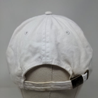 Newhattan Slideback Hat White OSFA Embroidered Logo Adjustable