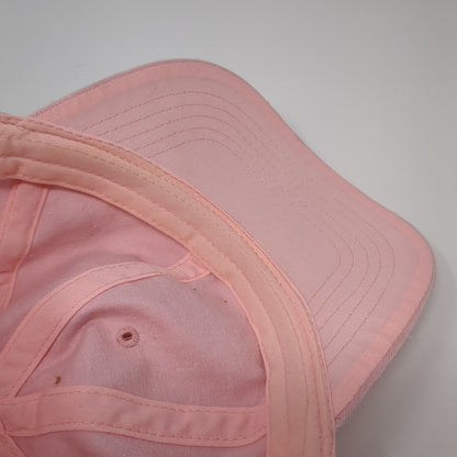 Unbranded Strapback Hat Pink One Size Adjustable Vented Holes 6 Panel Blank