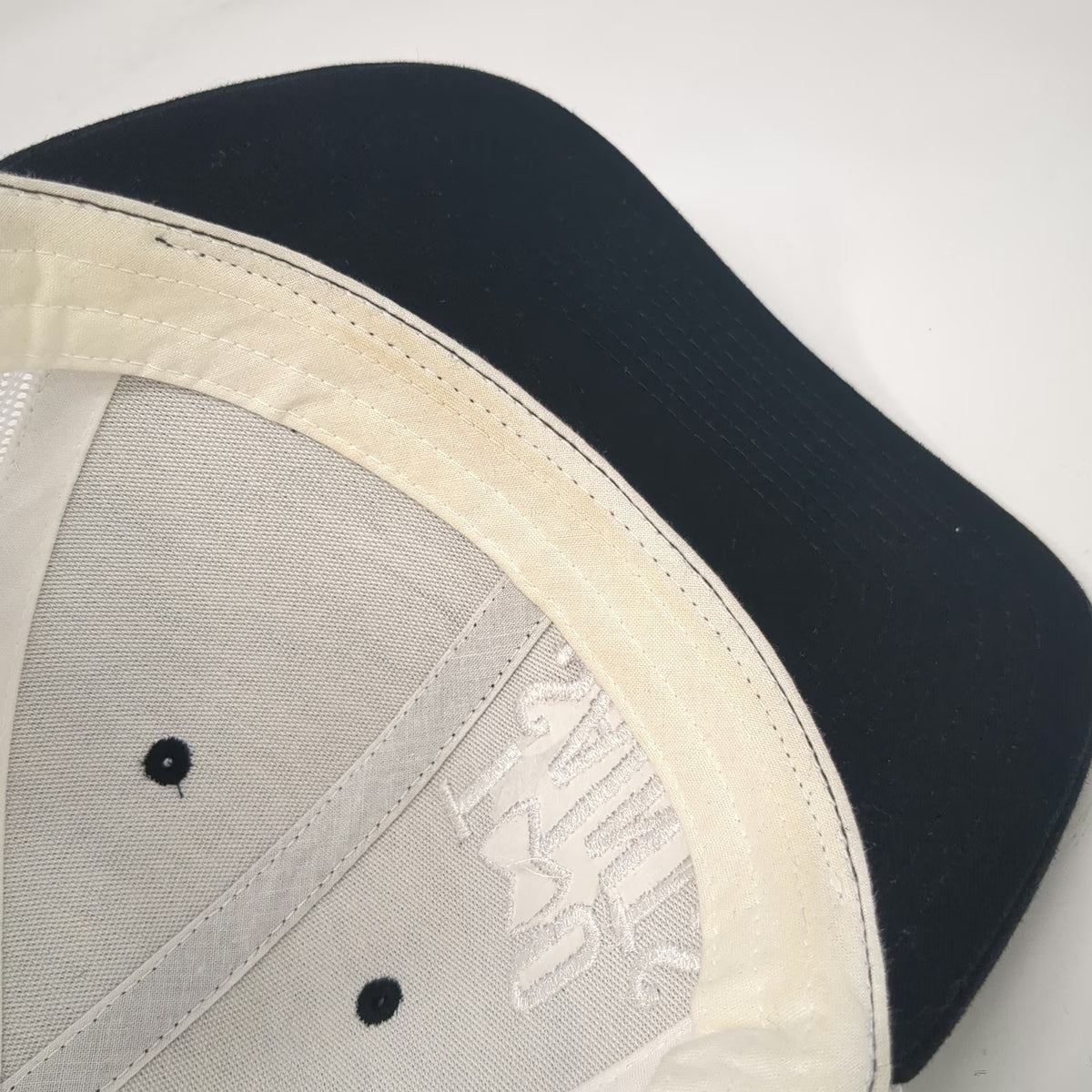 Yupoong Trucker Hat Black White One Size Mesh Two Saints Brewing Co St Maries ID