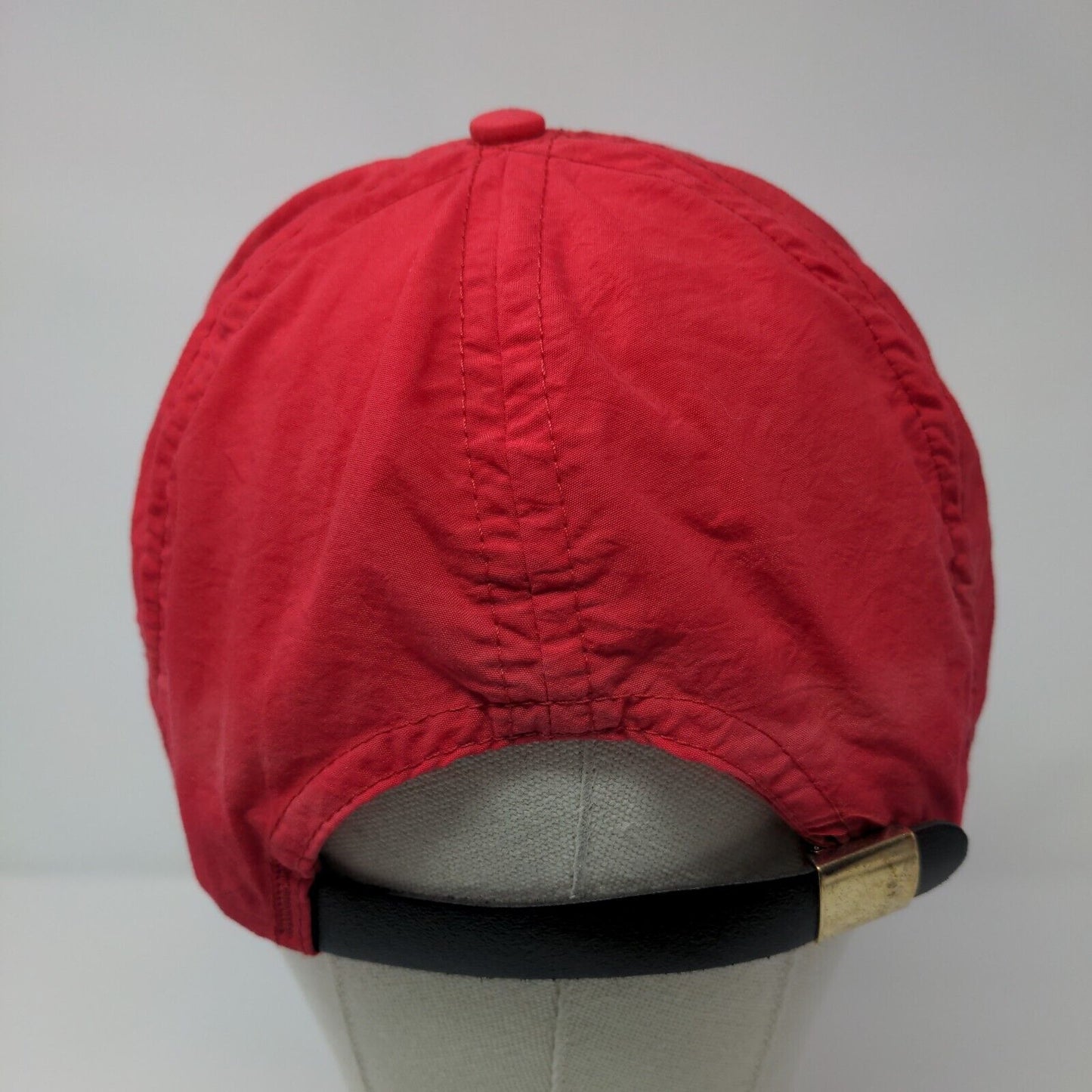 NW Nations Way Slideback Hat Red One Size Embroidered Leather Strap