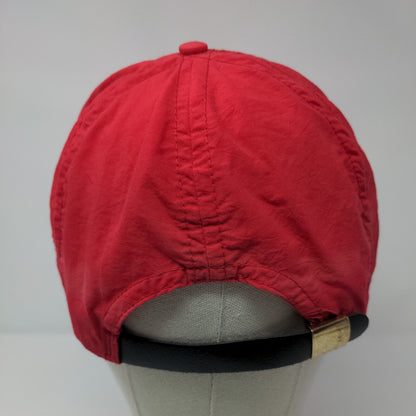 NW Nations Way Slideback Hat Red One Size Embroidered Leather Strap