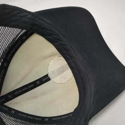Hurley Trucker Hat Black OSFM Snapback Mesh Born From Water Surfing Beach Hat