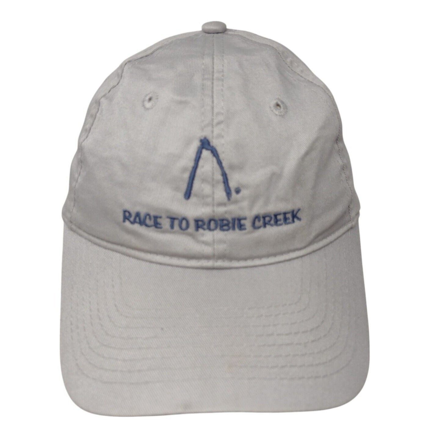 Race To Robie Creek Strapback Hat Gray OSFA Embroidered Port & Company