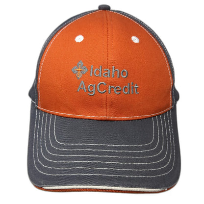 Legend Baseball Cap Orange Gray One Size Idaho AgCredit Slideback Hat Cotton