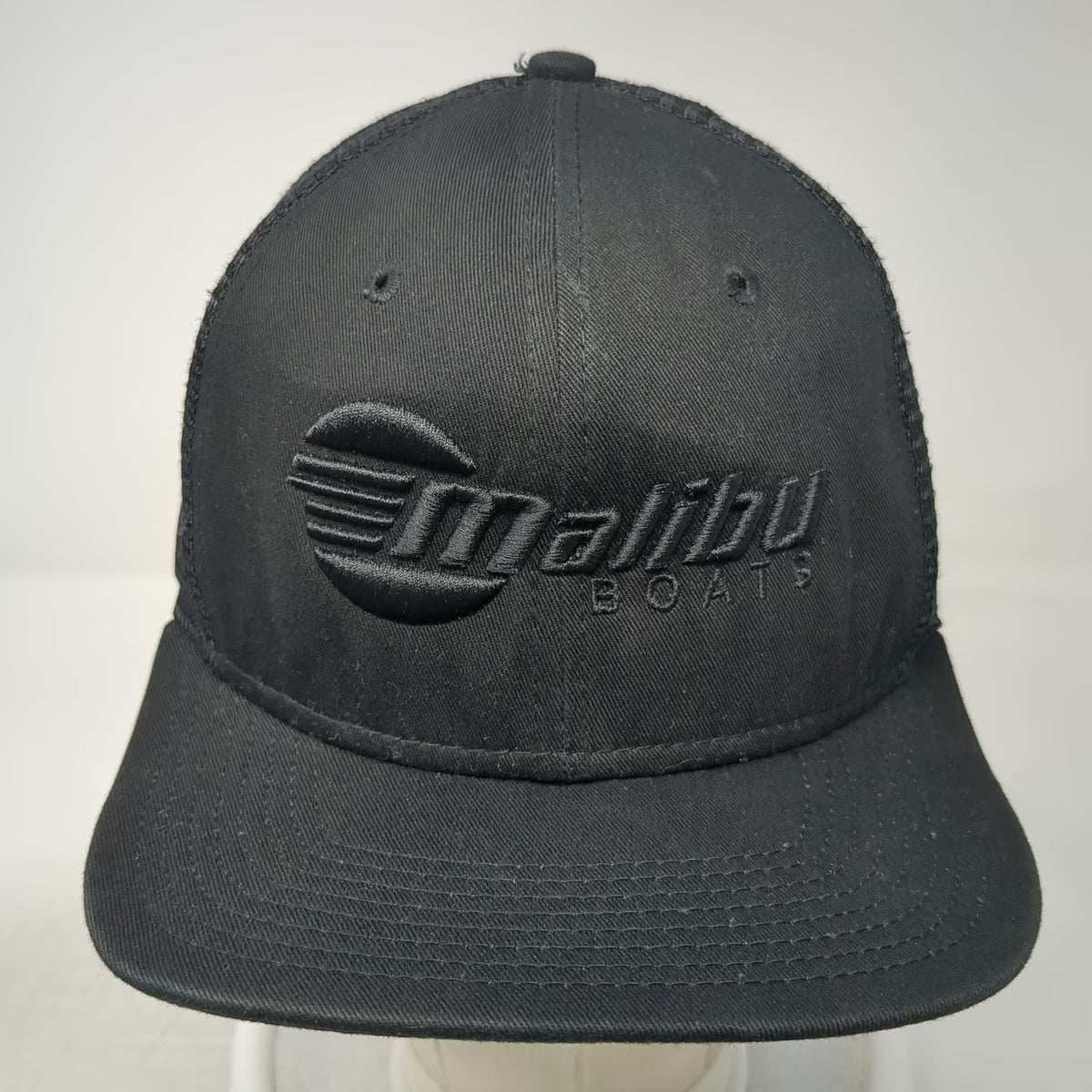 New Era Snapback Black One Size Malibu Boats Mesh Back Trucker Hat 9FIFTY
