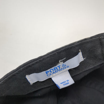 CarlCox Slideback Hat Black Embroidered Logo 100% Cotton Rapper Music HipHop