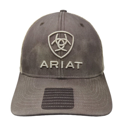 Ariat Snapback Trucker Hat Brown One Size Embroidered Mesh Back Richardson