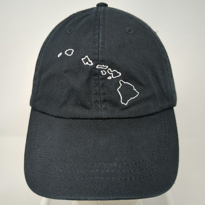 Adams Baseball Cap Black One Size Hawaii Aloha State Leather Strapback Hat