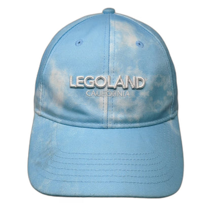 Legoland Baseball Cap Blue White One Size Tie Dye Slideback hat California