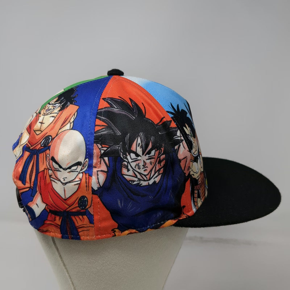 Dragon Ball Z 5 Panel Blue One Size Goku Vegeta Anime Graphic Snapback hat