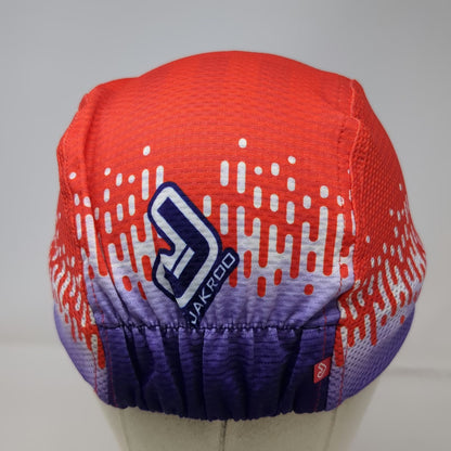 Jakroo 5 Panel Cap Purple Red L/XL USA Crits Cycling Hat Flip Up Brim Polyester