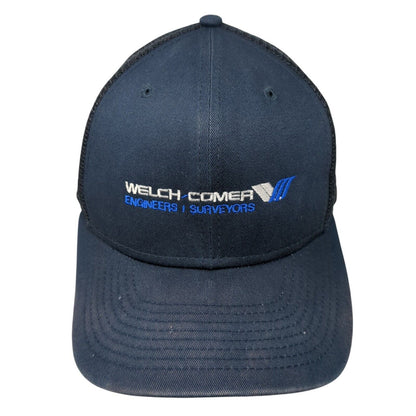 Welch Comea Engineers Surveyors Snapback Trucker Hat Blue OS Mesh Back New Era