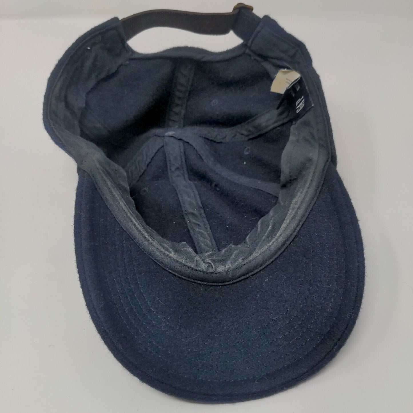 Gap Slideback Hat Blue M/L Adjustable Vented Holes 6 Panel Blank Wool Blend
