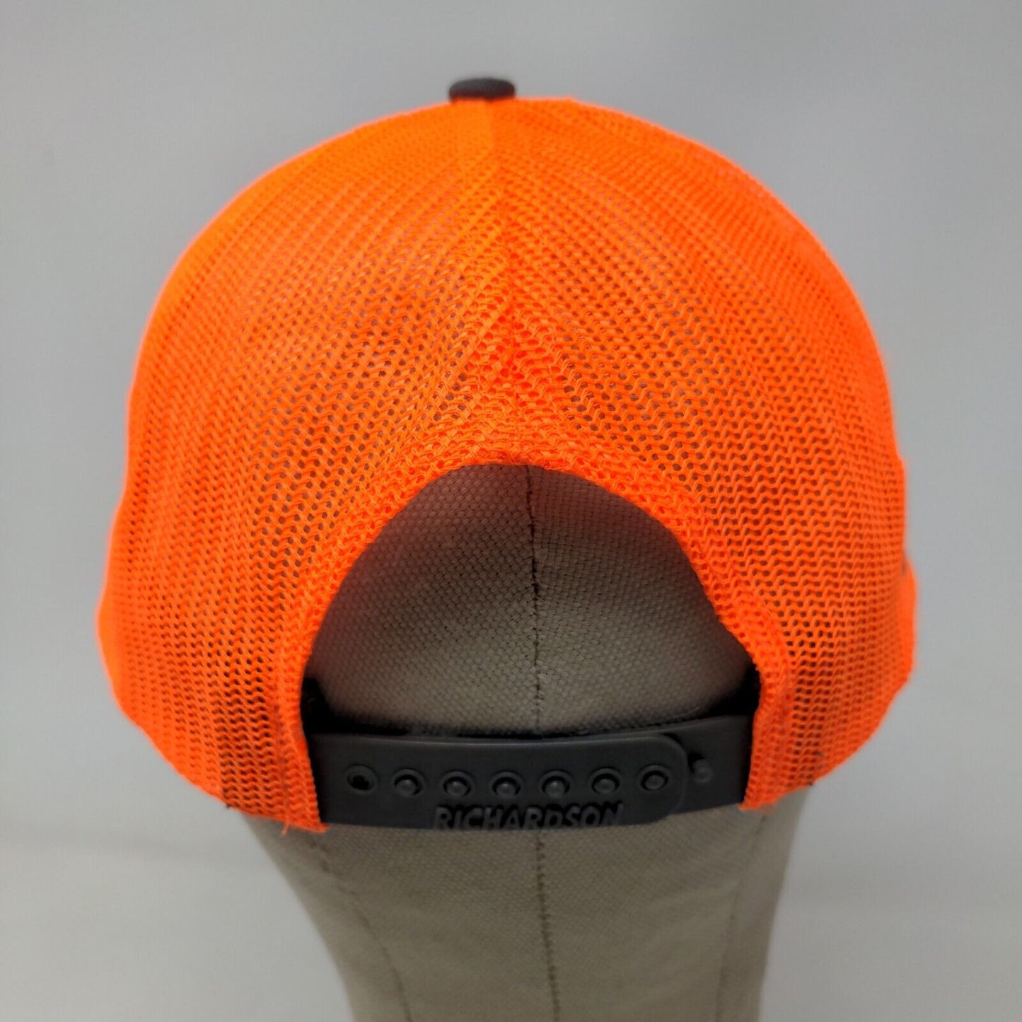 Richardson Men's Snapback Hat Gray Orange Adjustable Style 112 PFC Brakes Logo